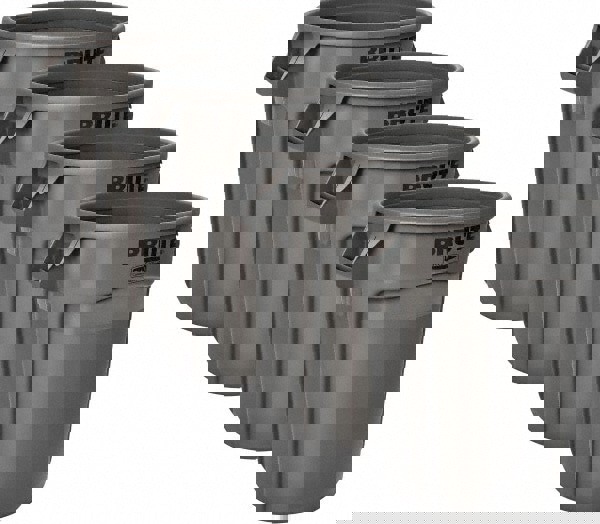 32 Gal Round Gray Brute Container